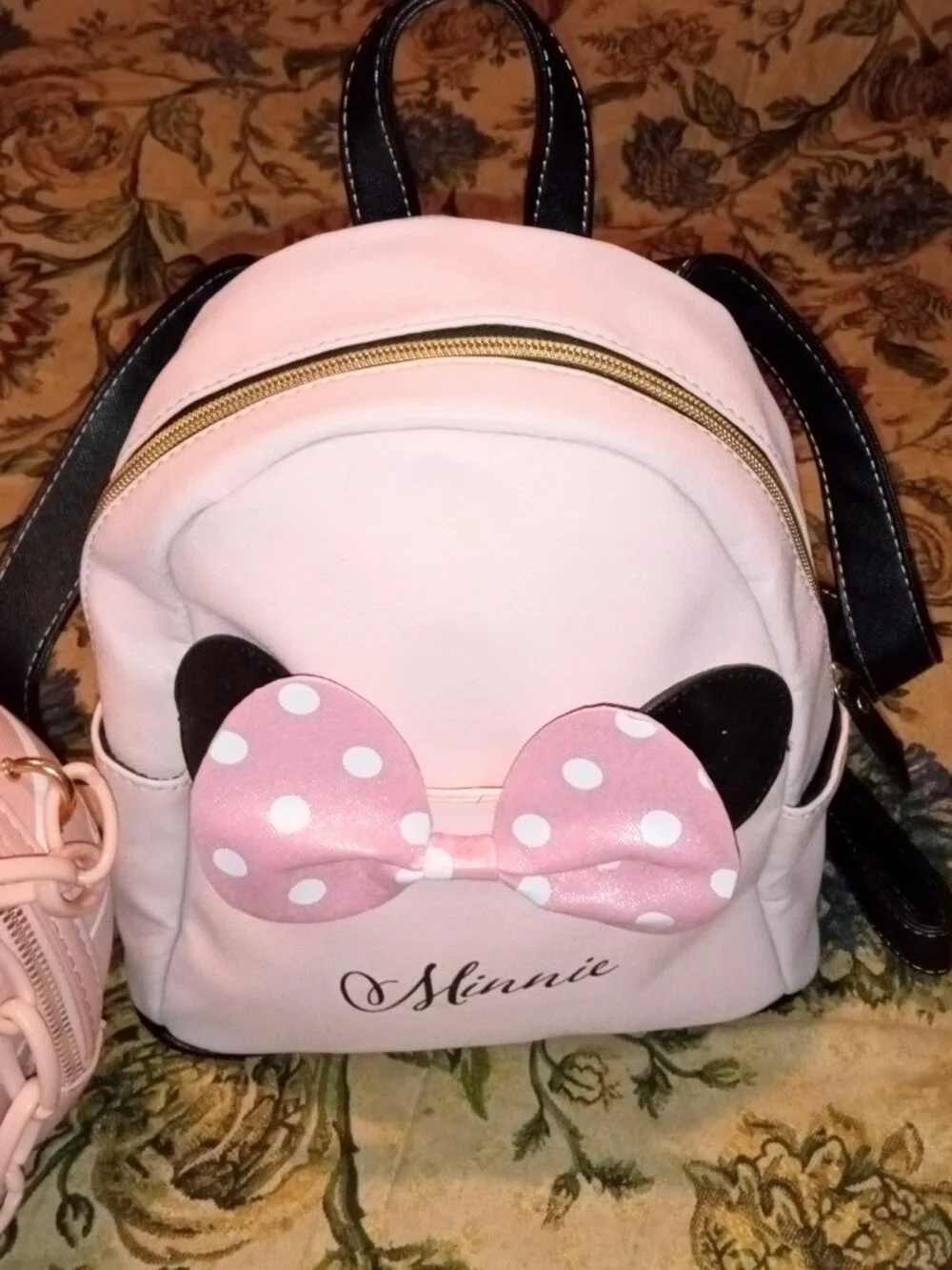 GIRLS BACK TO SCHOOL PINK DISNEY BACKPACK AND CROSSBODY BASKETBALL BAG